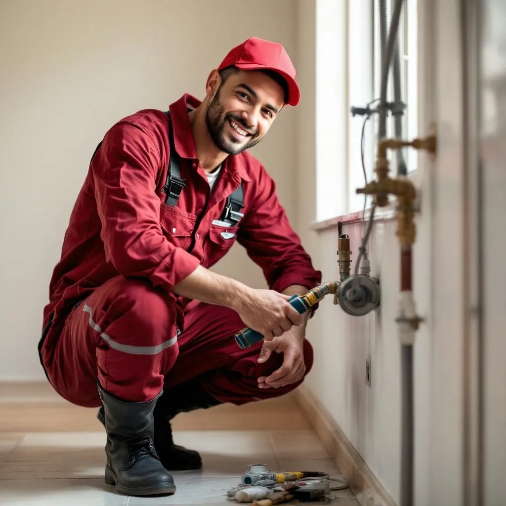 Plumber from Crusaders Plumbing Roodepoort and Johannesburg detecting and repairing a hidden wall leak in a Weltevredenpark bathroom.