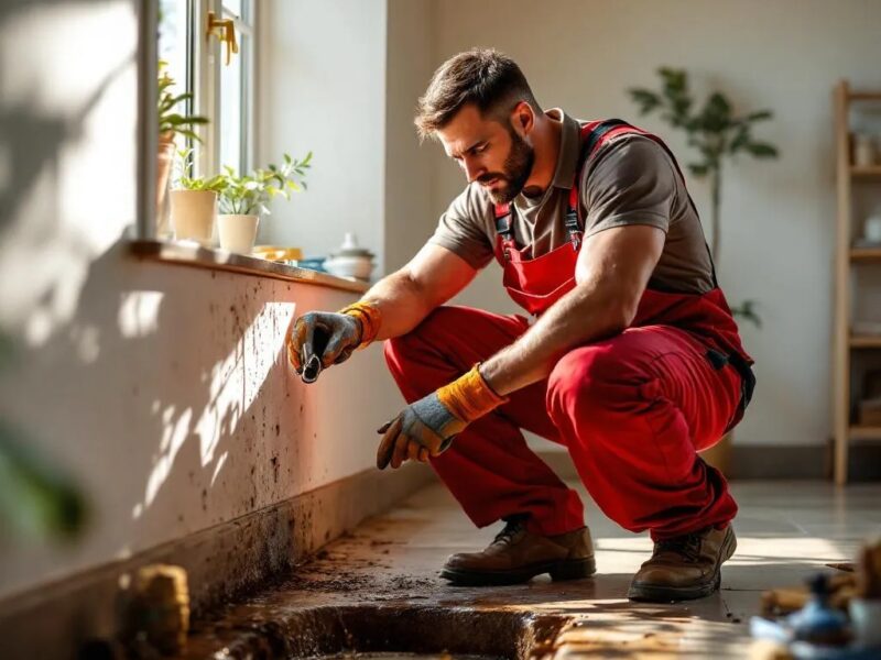 blocked-drain-repair-crusaders-plumbing-team-excavating-collapsed-sewer-pipe-section-beneath-garden-bed-in-weltevredenpark