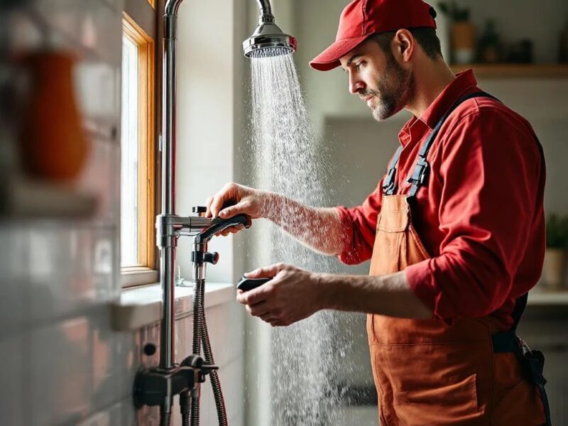 Crusaders Plumbing team replacing burst pipework in Sandton commercial building while monitoring pressure levels and restoring safe water flow