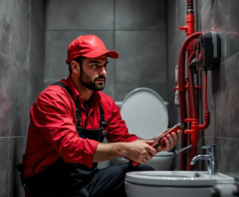 Multiple damaged school toilets in a Sandton restroom with leaking pans, broken flush systems, and closed cubicles before professional repairs by Crusaders Plumbing Roodepoort and Johannesburg.