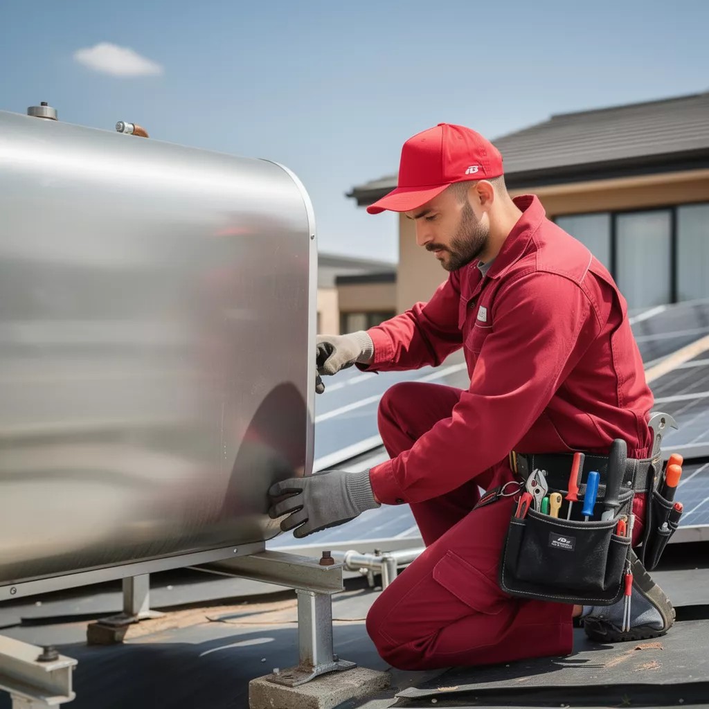 Solar Geyser Repairs Morningside showing plumber repairing apartment plumbing system in Johannesburg with exposed pipes joints and tools ensuring stable water flow and system function