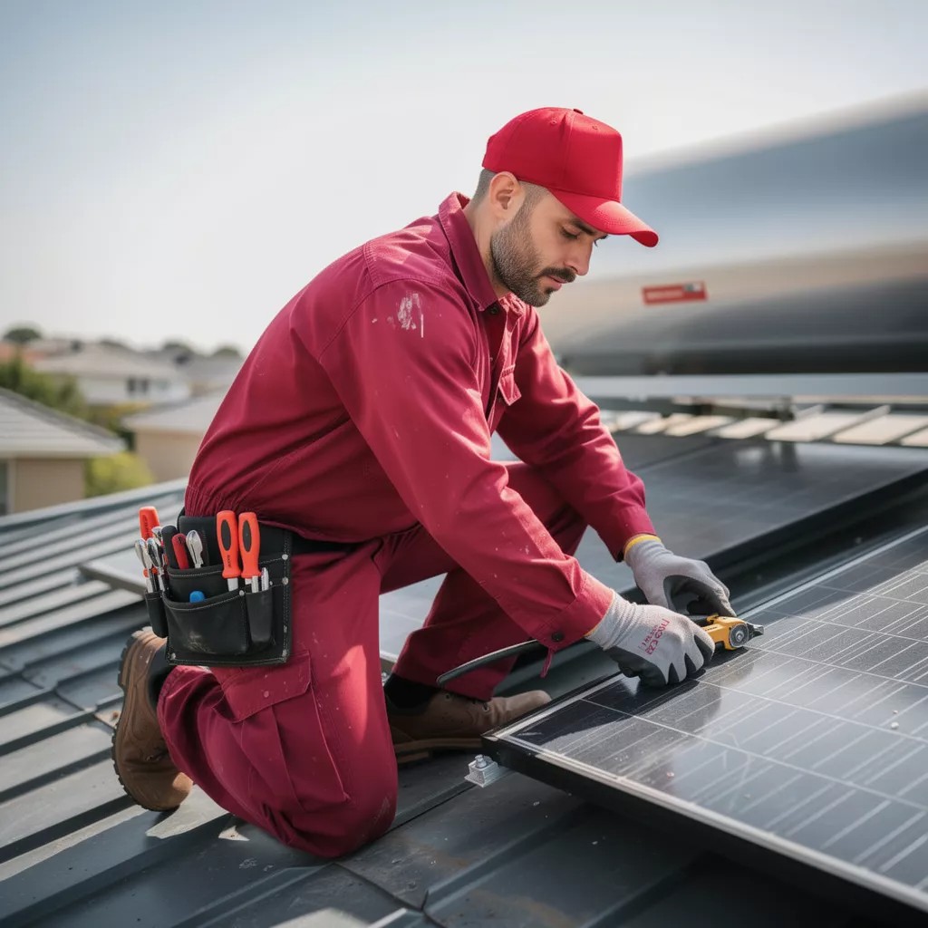 Solar Geyser Replacement Morningside showing plumber fixing kitchen plumbing in Roodepoort with visible pipe connections leak points and tools restoring proper water flow in domestic environment