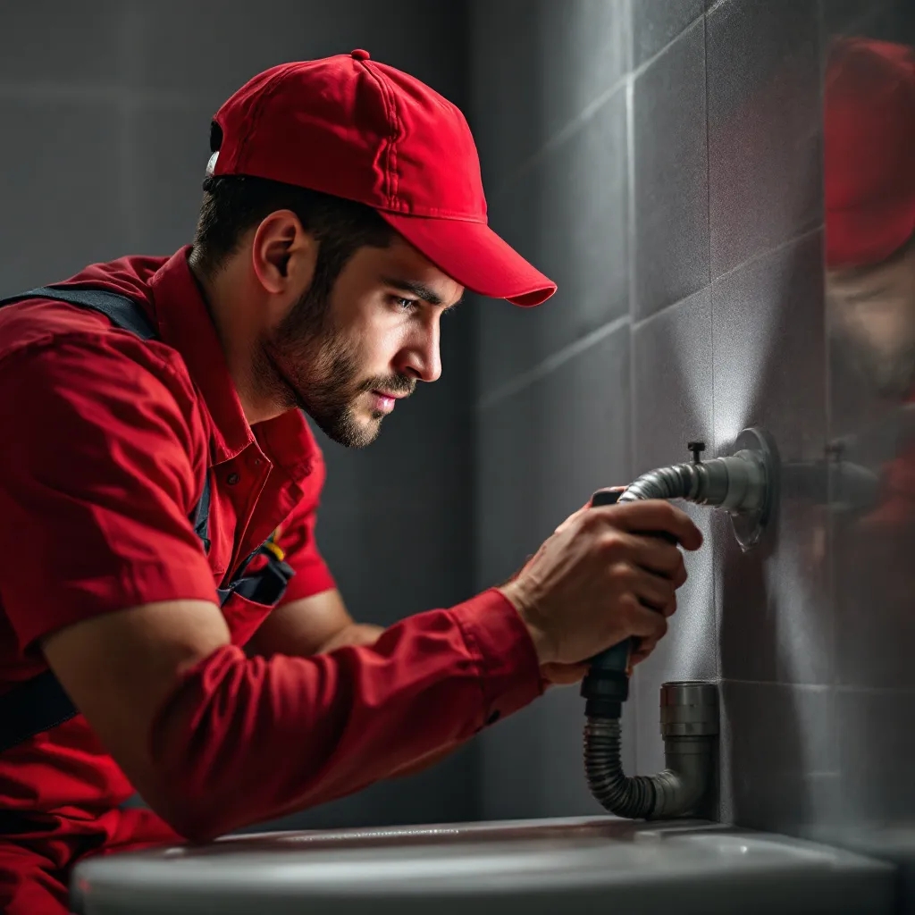 Toilet Repairs Morningside showing plumber working on bathroom pipe system in Roodepoort with valves fittings and active repair process visible during residential plumbing service