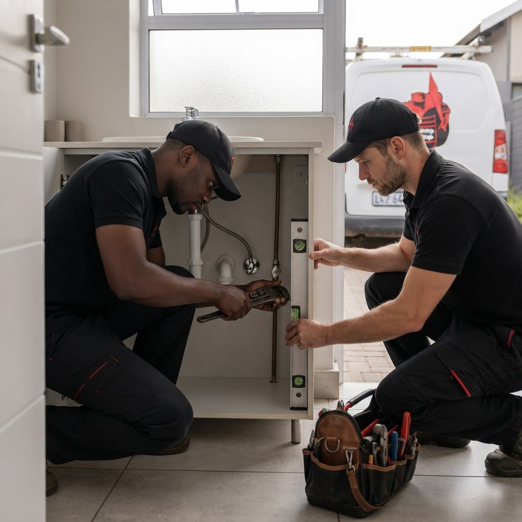 A certified plumber issuing a PIRB CoC for a rental property in Johannesburg.